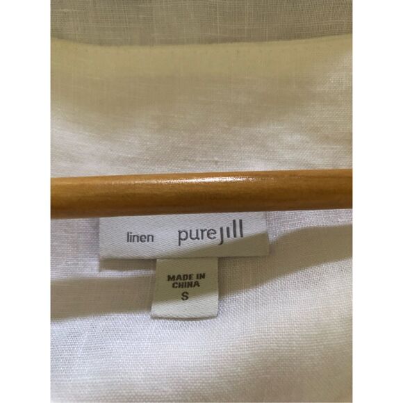 J. Jill Pure Jill Linen Watercolor Flower Floral Flowy Tunic-Top - Picture 11 of 12